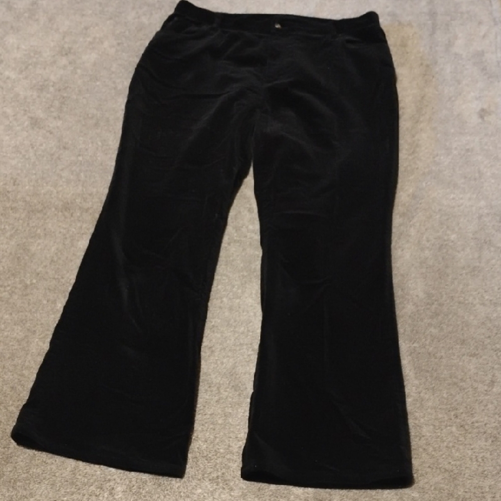 Lauren Jeans Co Velvet Flare Hem Pants